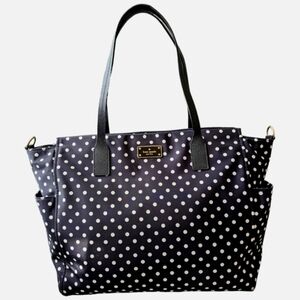 Kate Spade White and Black Polkadot Diaper bag or tote.
